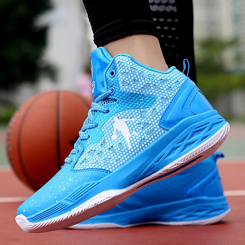 Сетчатые баскетбольные кроссовки для мужчин с высоким берцем буферические