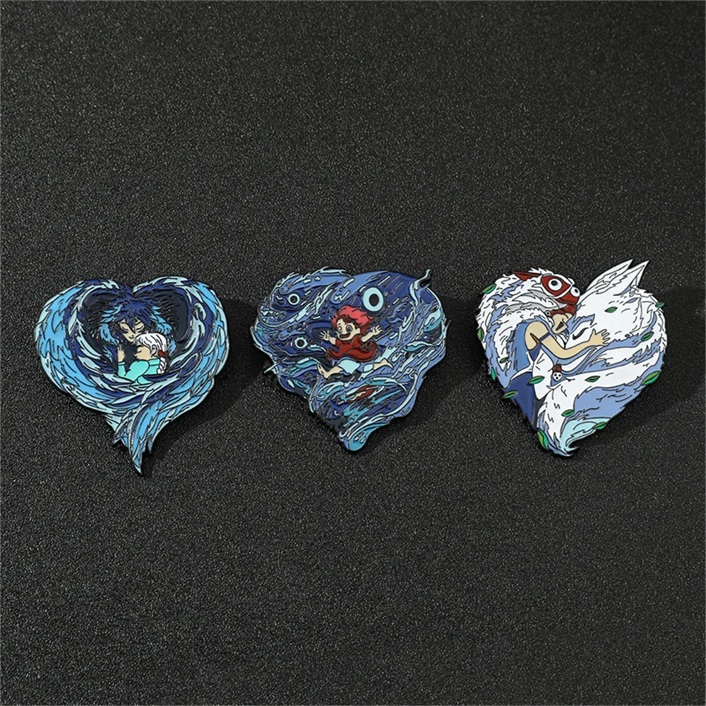 Miyazaki Hayao аниме брошь Воющий движущийся замок понё на скале Принцесса Мононоке