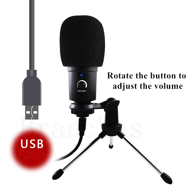 K1 USB микрофон PC конденсаторный вокал Студийный для записи YouTube видео Skype в чате