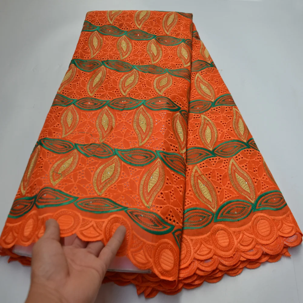 

(5yards/pc) elegant white and peach Swiss voile lace soft African cotton lace fabric with embroidery for party dress CLP474