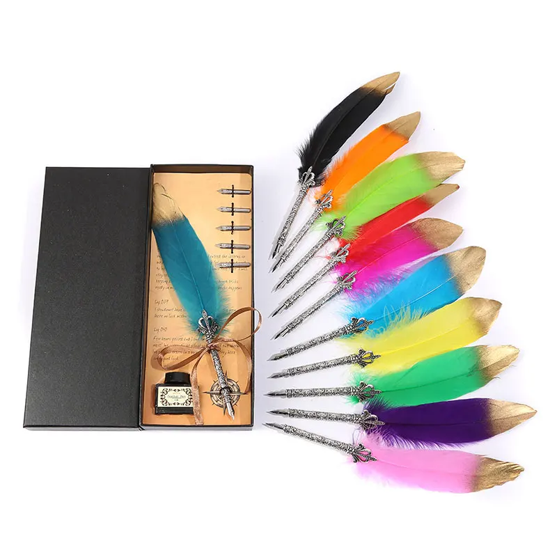 Ручка с золотыми перьями и спреем для каллиграфии | Канцтовары офиса дома