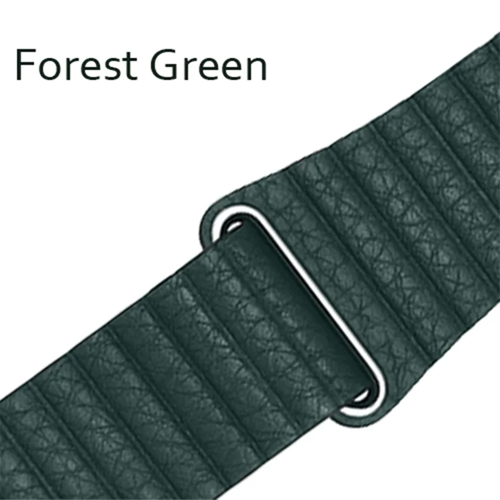 

Ремешок кожаный для Apple Watch band 44 мм 40 мм 45 мм 41 мм 38 мм 42 мм, магнитный браслет для iWatch Series 3 4 5 se 6 7