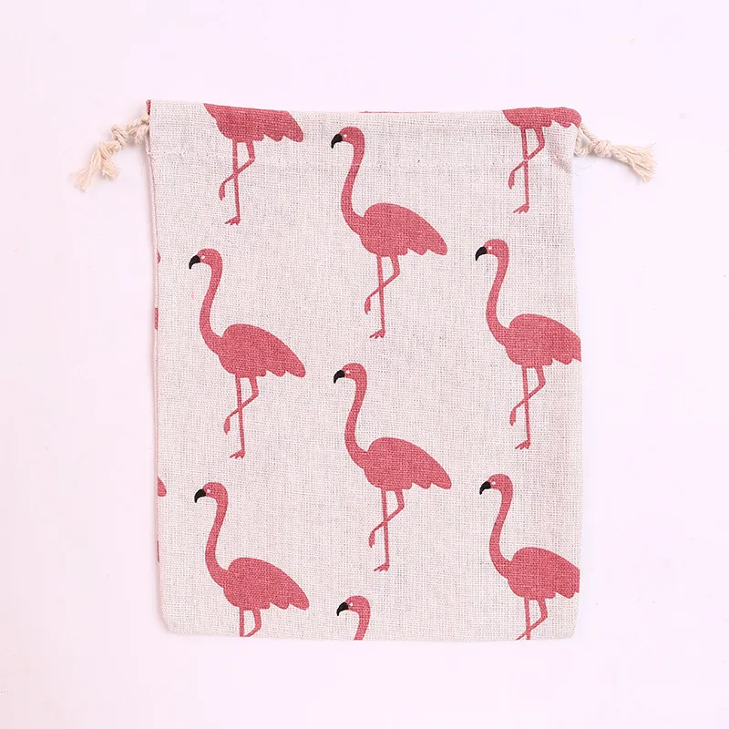 Хлопковая Сумка на шнурке с клубничкой Женский дорожный кейс для косметики