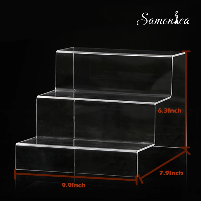 Акриловая прозрачная трехуровневая полка для демонстрации ювелирных изделий