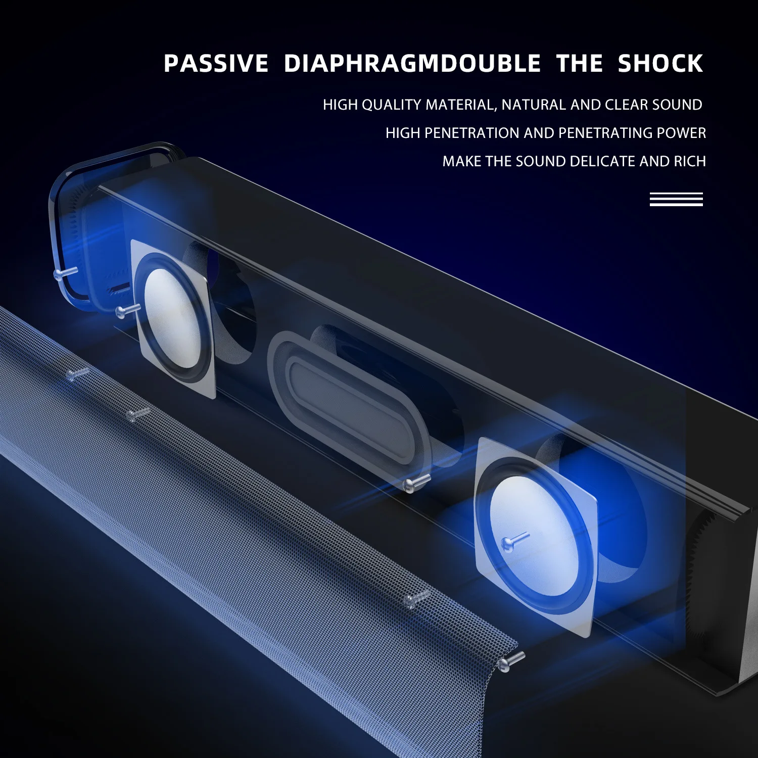 

High Power portable Computer Bluetooth Speaker Column Computer Wireless Speakers Subwoofer BoomBox Music-Center-Radio