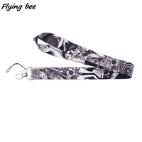 flyingbee horror anime junji tomie ito neck strap lanyards id badge card holder keychain phone strap webbing necklace gift x1125