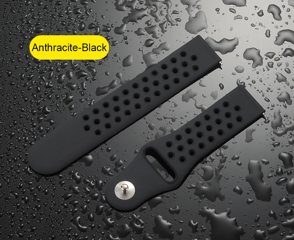 UEBN 20 мм силиконовый сменный дышащий ремешок для часов xiaomi Huami ремень Amazfit GTS/GTR 42 мм/Bip спортивные наручные часы