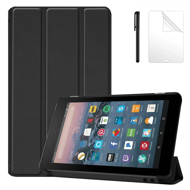 

Магнитный чехол для Kindle Fire 7 2019 2017 дюймов с функцией автоматического сна/пробуждения, чехол с подставкой для нового Fire7, чехол + чехол