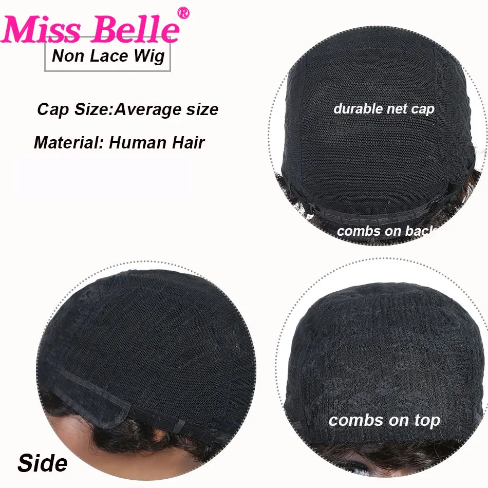 

Short Pixie Cut Wig Human Hair Honey Blonde Brown 30 Color Ocean Wavy Curly Human Hair Wigs For Women Full Machine Made Wave Wig