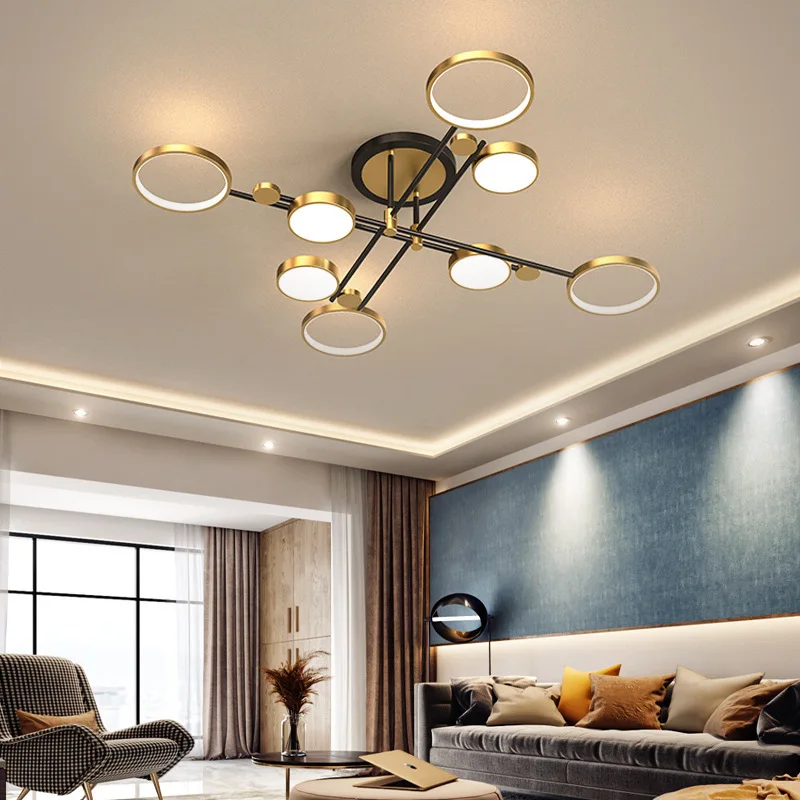 

LED Luxury Pendant Lights Modern Indoor Living Room Bedroom Minimalist Creativity Art Aluminum Acrylic Decorative Luminaire