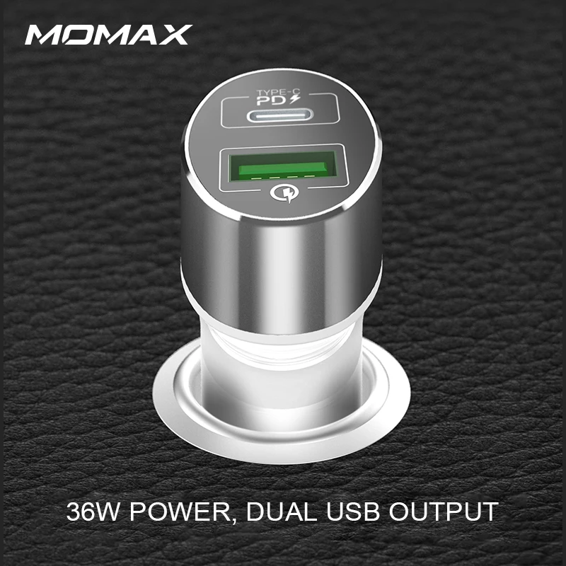 MOMAX PD автомобильное зарядное устройство (36 Вт) двойная розетка зарядка