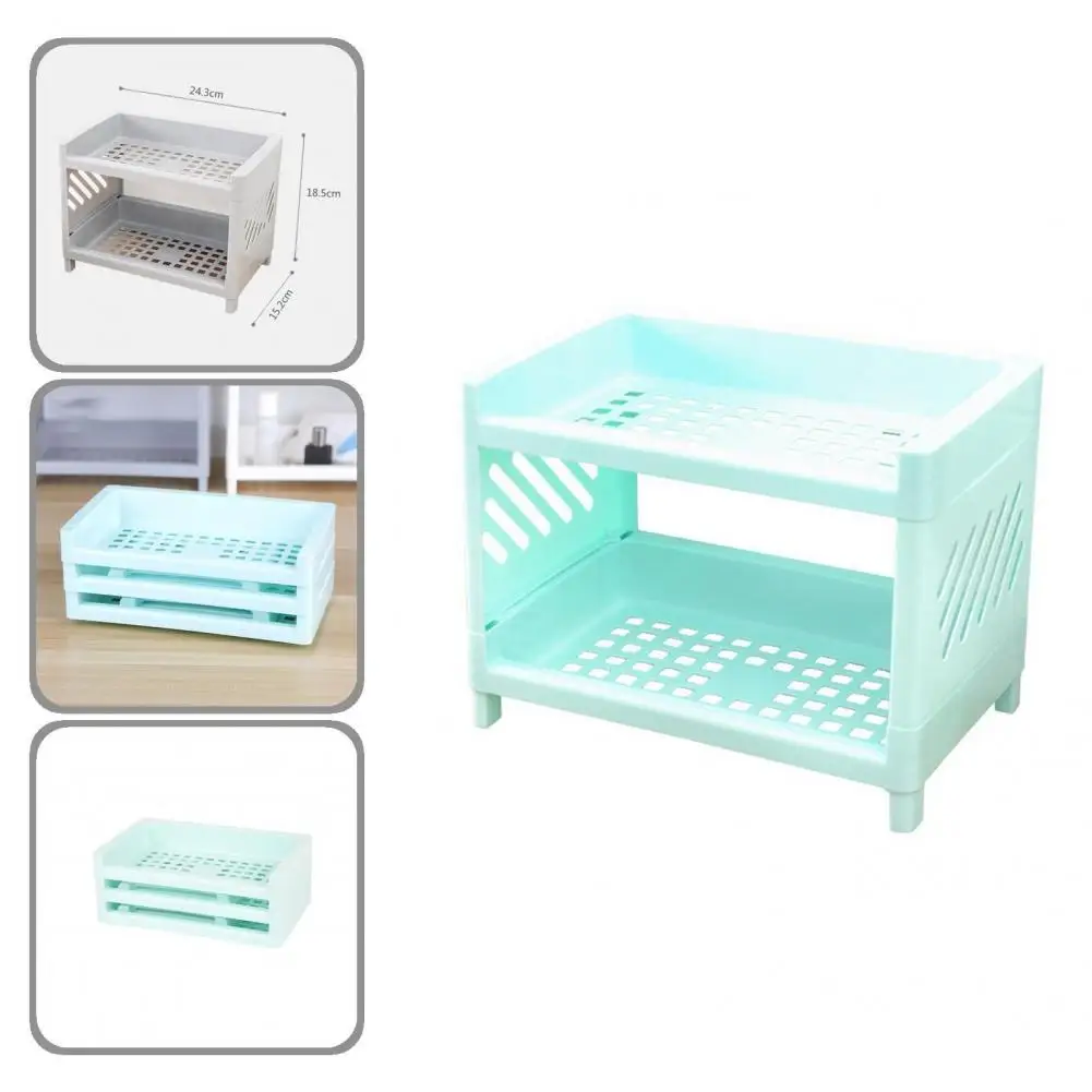 

Corrosion Resistant Ventilated Space-saving Foldable Makeup Rack for Daily Use