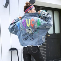 hiphop women%e2%80%98s denim jacket fashion vintage street graffiti rivet coats fringe jean streetwear autumn new %d0%bf%d0%b0%d0%bb%d1%8c%d1%82%d0%be %d1%81 %d0%b3%d1%80%d0%b0%d1%84%d1%84%d0%b8%d1%82%d0%b8