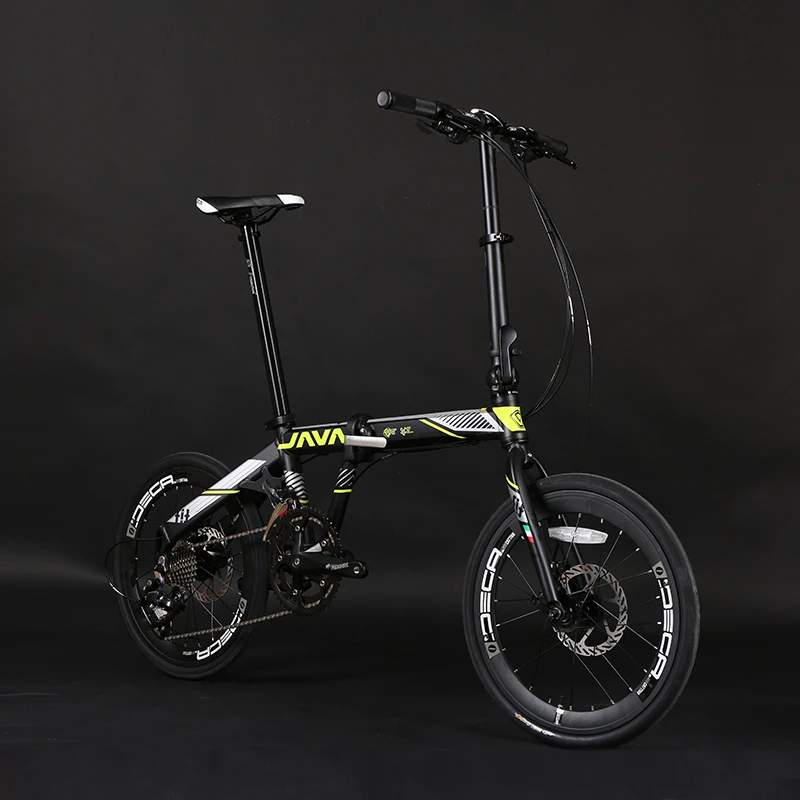 Java Folding Bicycle FIT Aluminum Alloy Frame 20 Inch 406 18 Speed Disc Brake Foldable Bike Hollow Crank Portable Light | Спорт и
