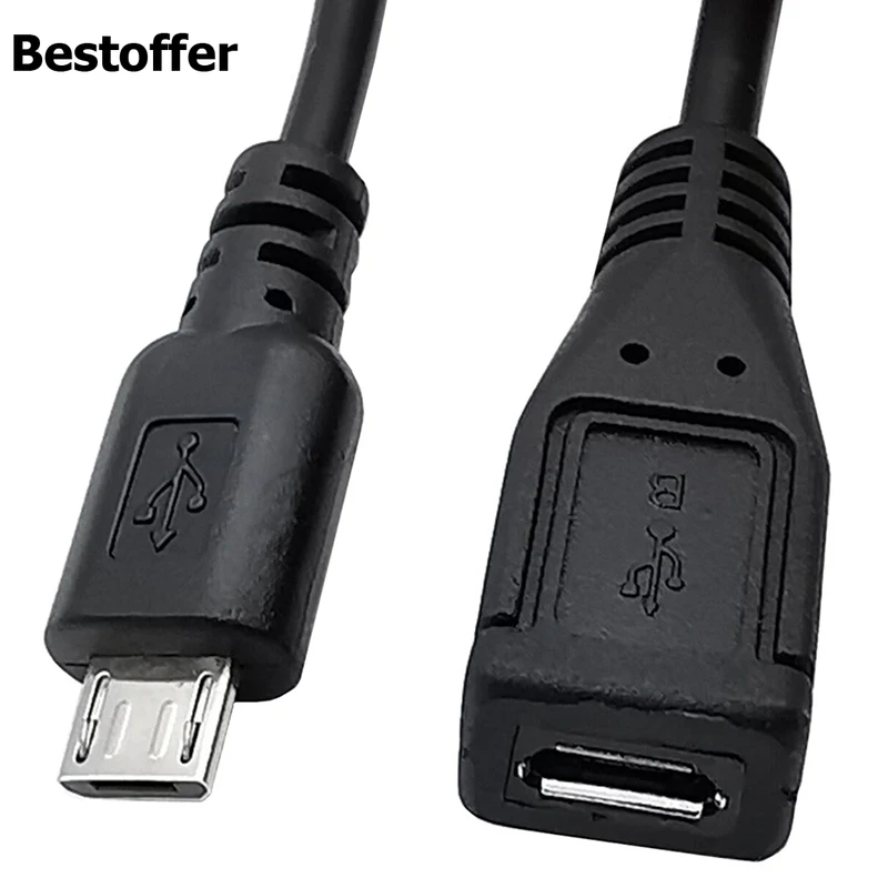 

3A 30V 30CM USB Micro 5Pin Male To Female USB2.0 Cable With ON/OFF Switch Extended Cable