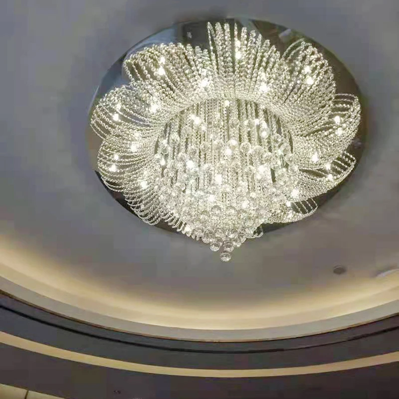 Современная хрустальная люстра креативная лампа роскошный круглый подвесной