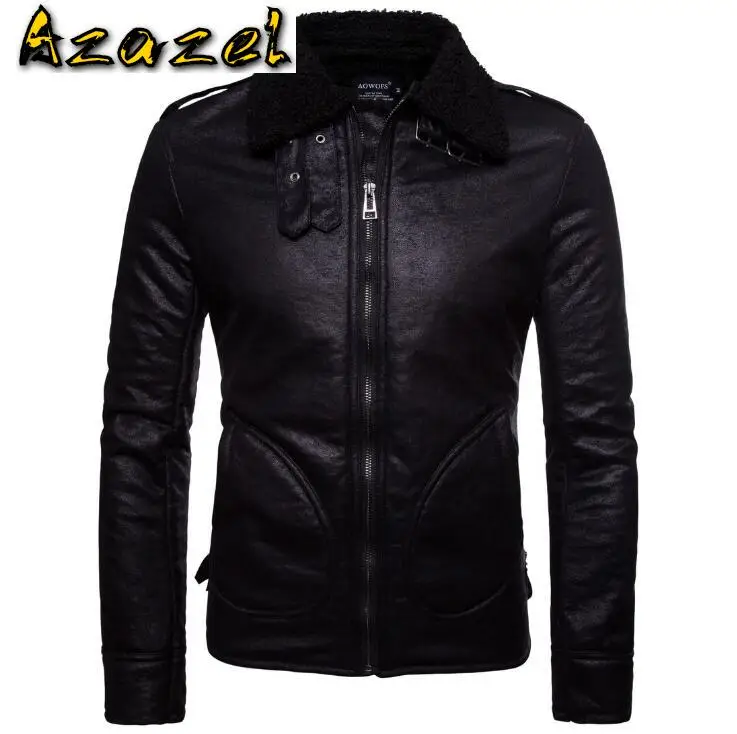 HOT 2020 Autumn and winter new European size Brand Fur Coat Men keep warm leather clothes male Fashion PU leather jacket S-XXL