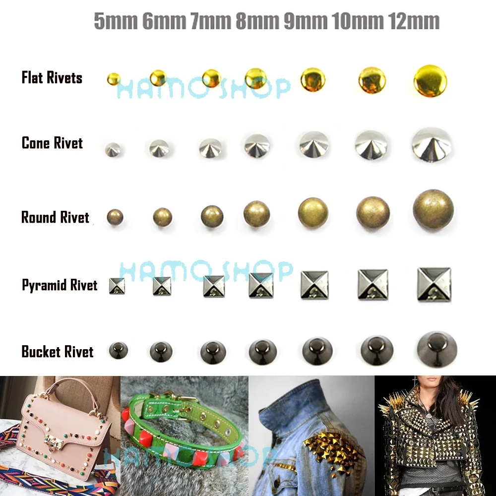 100 шт. кожаные украшения для одежды сумки обуви|rivets and studs|stud appliquesrivet belt |