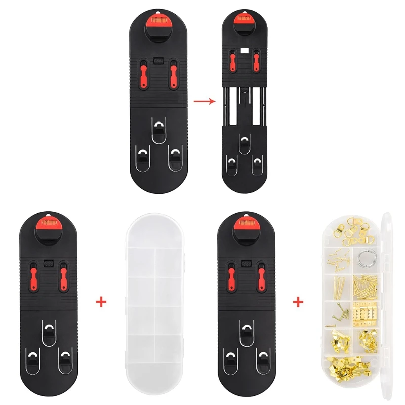 

Multifunctional Picture Hanging Tool Kit Hangers Hardware Case Painting Frame Hardware Tools