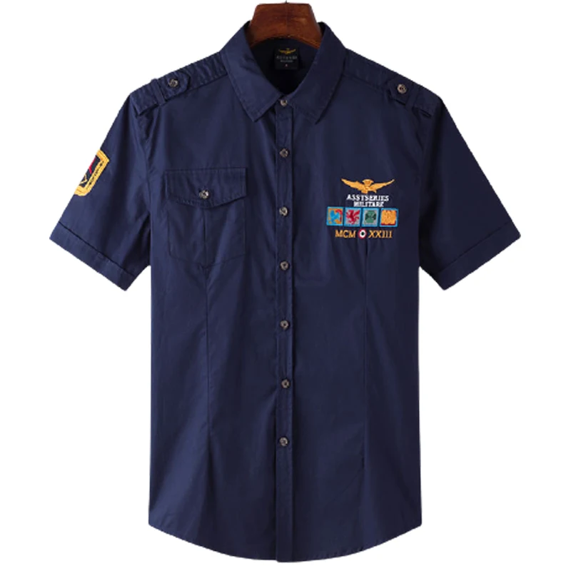 2021 Hot Sale Newest Five Color Summer Season Outdoor Male 100% Cotton T-shirt Casual Breathable Lapel Multi-Pocket Short Sleeve