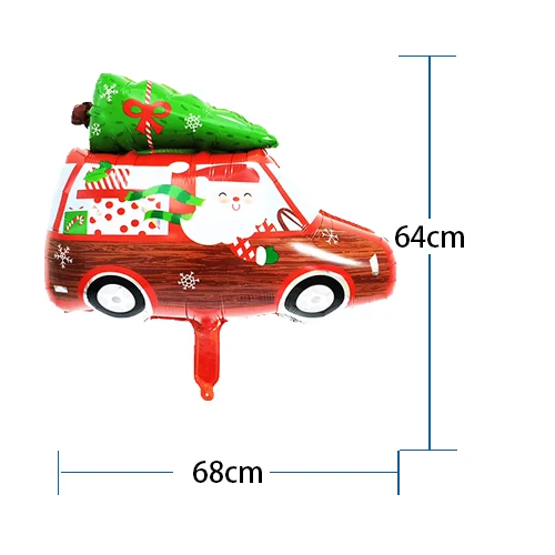 Happy Santa Elf Moose Deer Animal Foil Helium Balloon Merry Christmas New Year Xmas Decorations Birthday party decorations kids - Цвет: Happy Santa
