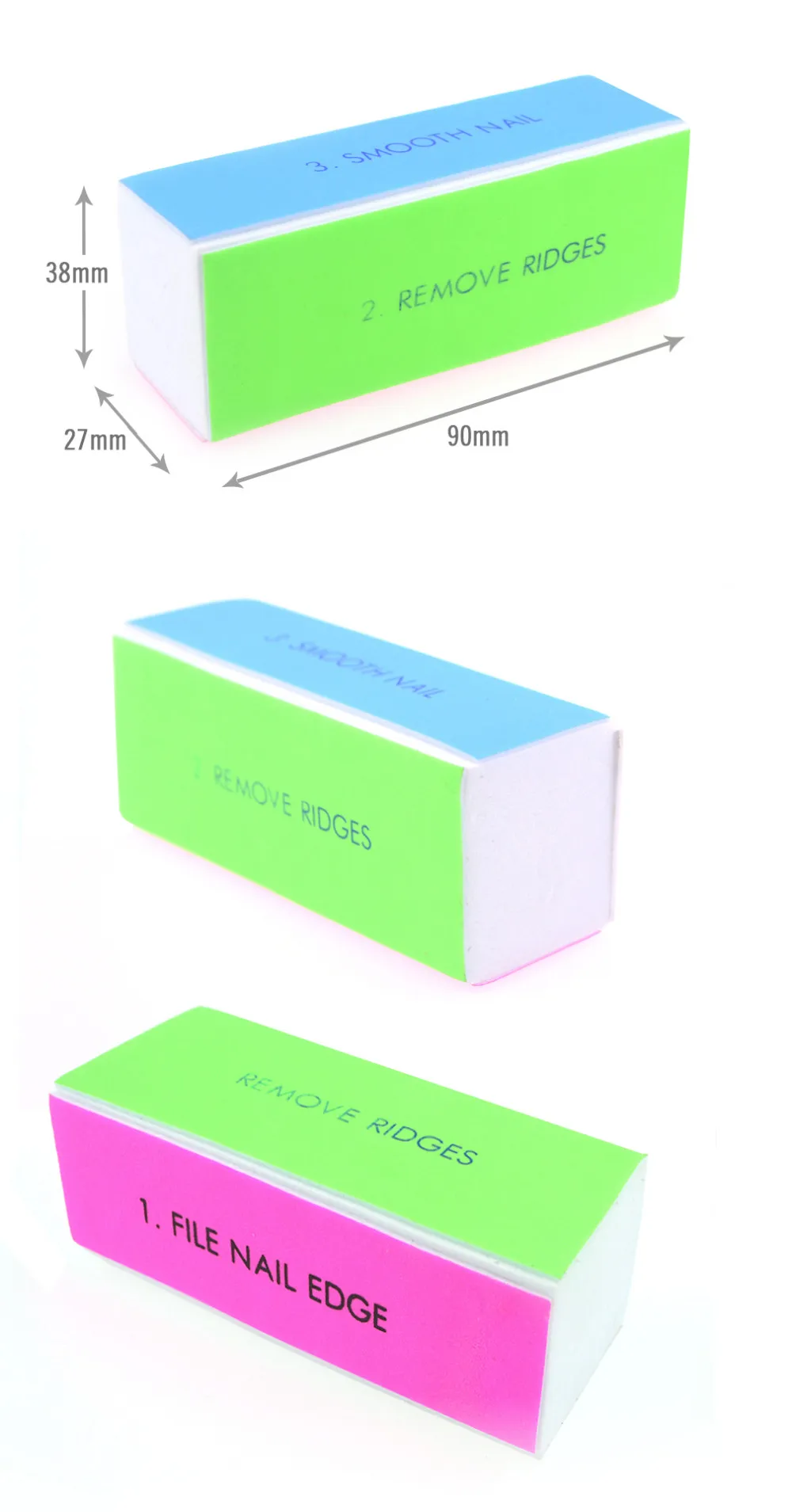 4 стороны гладкие пилки для дизайна ногтей буферный блок маникюра пилка