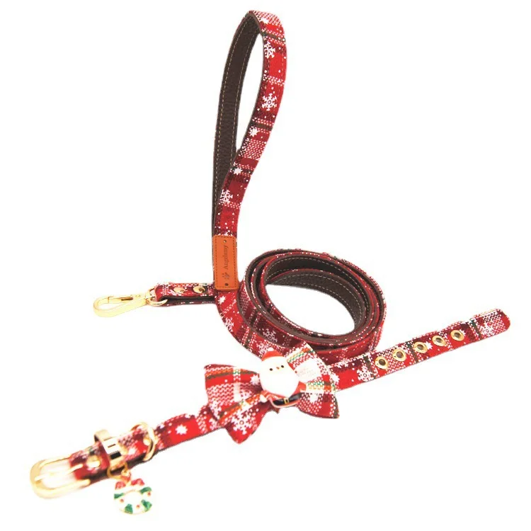Ошейник и поводок для домашних питомцев Рождественский декоративный набор собак