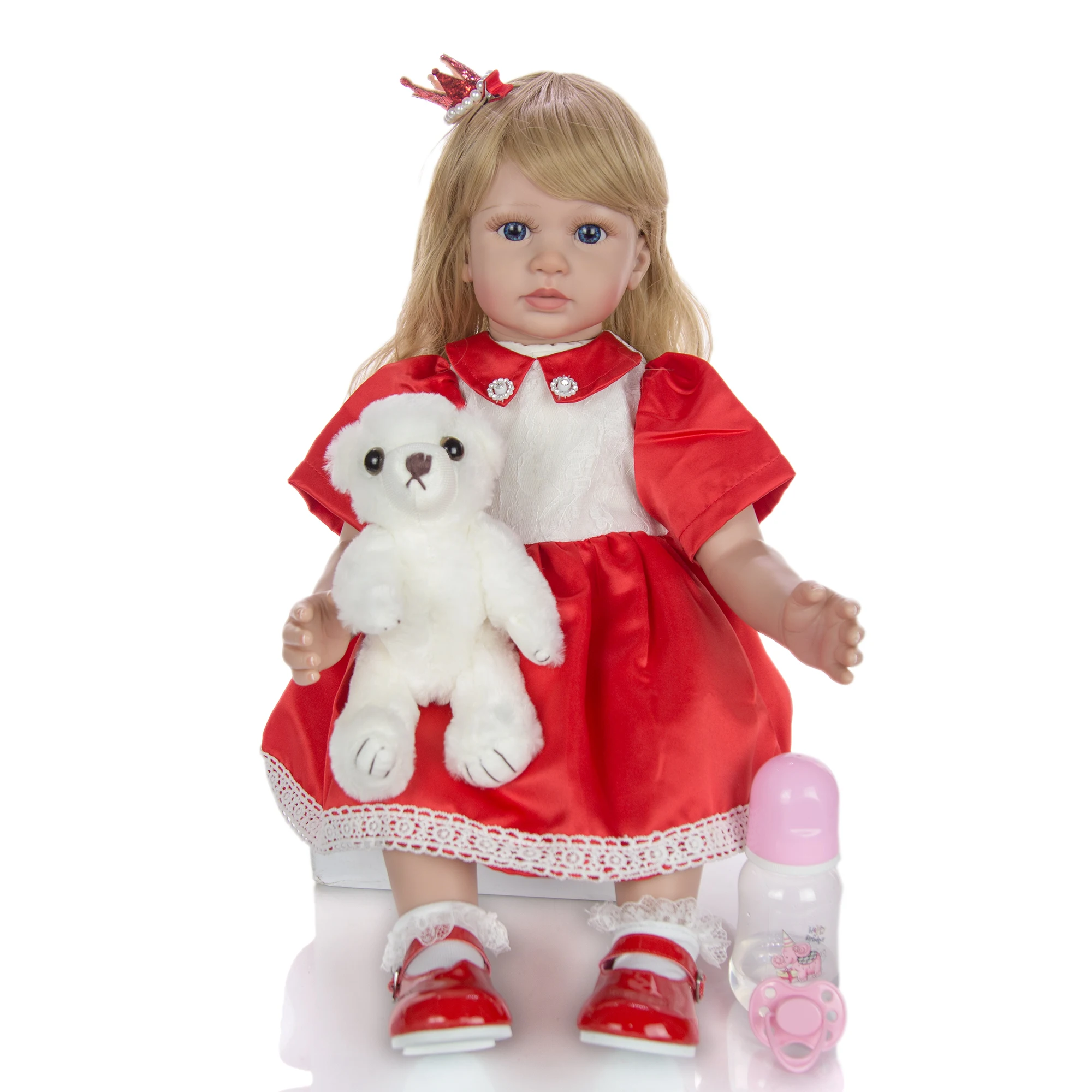 Кукла реборн KEIUMI из силикона кукла принцесса с золотыми кудрями ручная работа 60