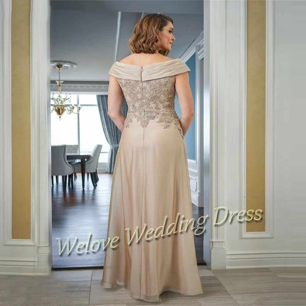 

Plus Size Mother Of The Bride Dresses For Wedding Party Summer Elegant Woman Formal Dress V Neck Floor Length A Line Chiffon