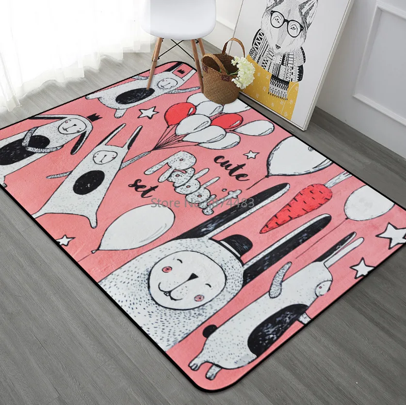 

Мультяшный абстрактный напольный коврик с животными, коврик для прихожей, входной двери, гостиной, кухни, спальни, длинный абсорбирующий на...