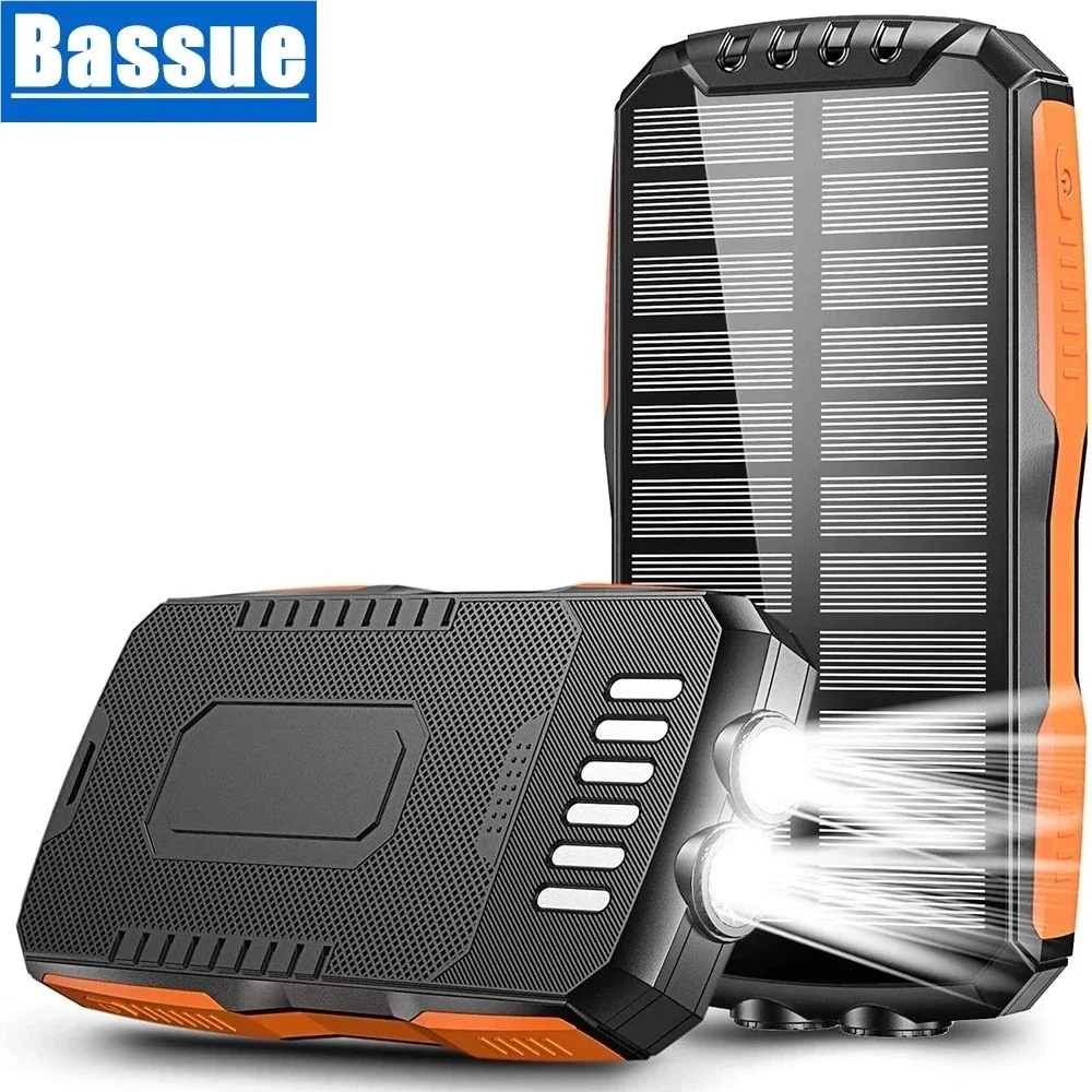 Портативный внешний аккумулятор на солнечной батарее 25000 мАч|Внешние