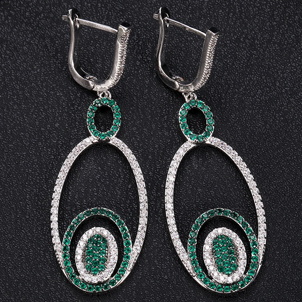 Janeklly тренд капли воды Висячие серьги для женщин аксессуары Полный кубический