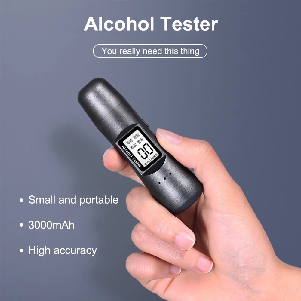 

Handheld Alcohol Tester Portable Digital Alcohol Tester Digital Alcohol Breath Tester With USB Rechargeable LCD Display HOT !!!