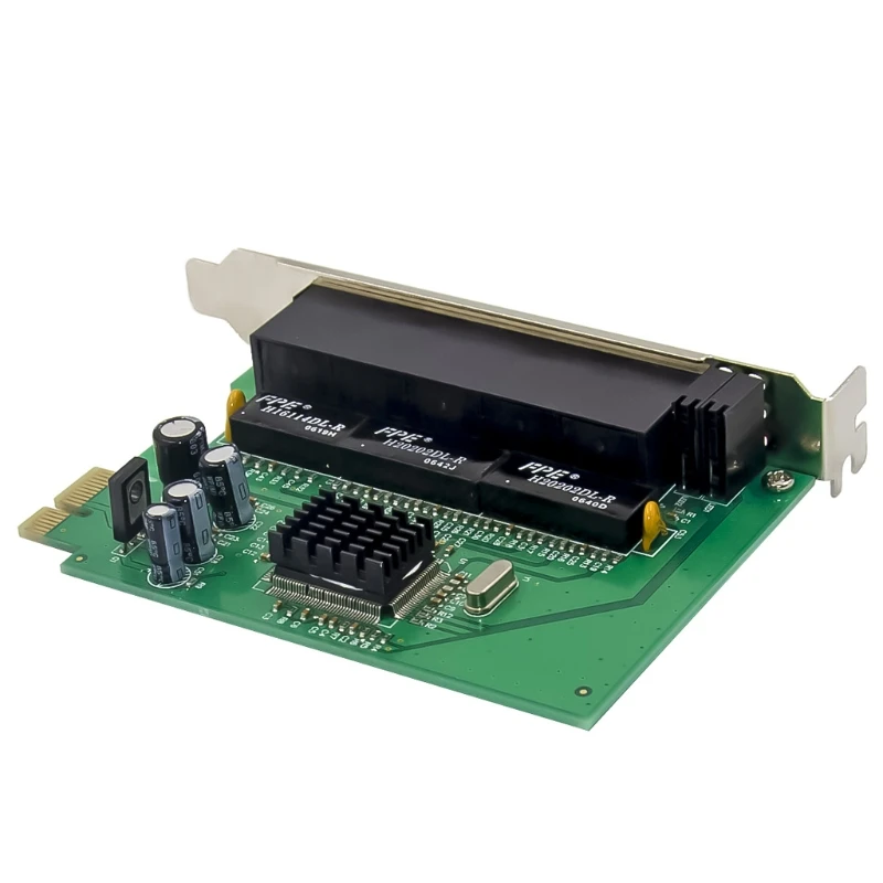 Фото Коммутационная плата PCIe Fast Ethernet 10/2022 Мбит/с Карта IC Plus IP175 5 портов сеть RJ45 новинка Коммутационная плата PCIe Fast Ethernet 10/2022 Мбит/с Карта IC Plus IP175 5 портов сеть RJ45 новинка