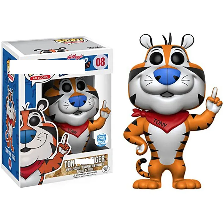 

10cm Film and Television Peripherals Hand-office Model Peripheral Toys Tony Tony Tiger Oatmeal Tiger Model Movie&TV Peripherals