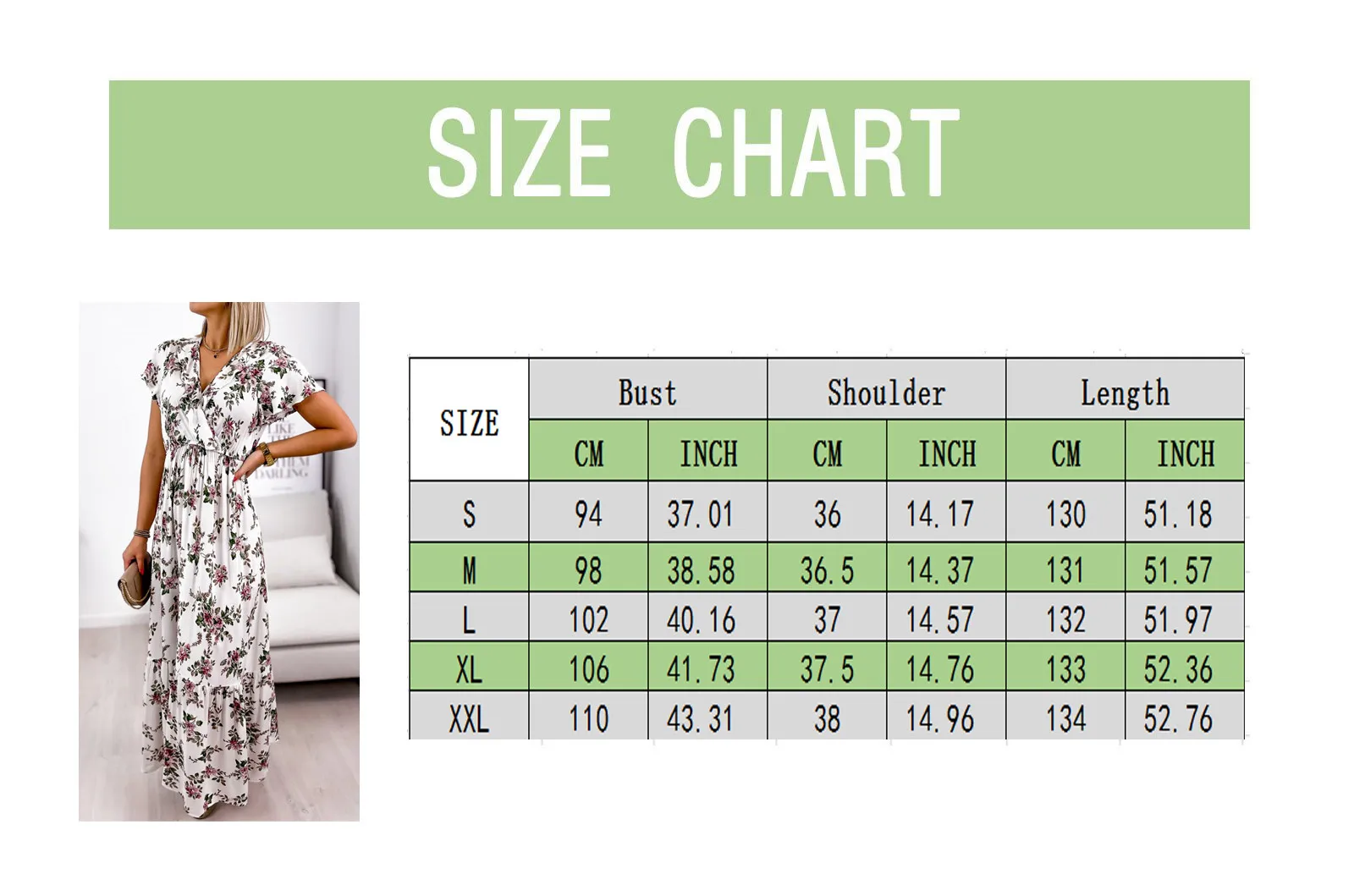 

Robe Longue Women's Floral V Neck Midi Dress Summer Ladies Beach Ruffle Holiday Sundress Robe Femme t Vetement Femme 2021