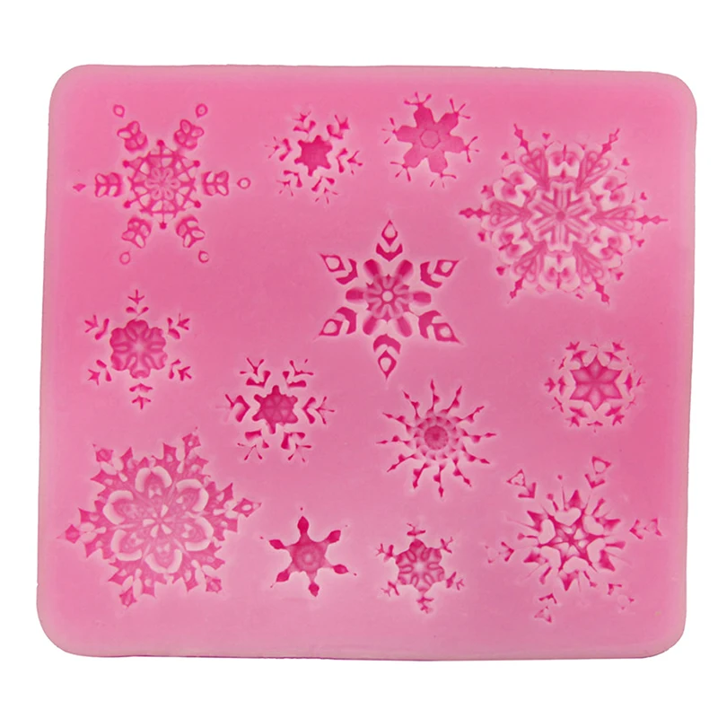 Силиконовая форма для помадки в форме снежинки пудинга ручной работы лоток мыла