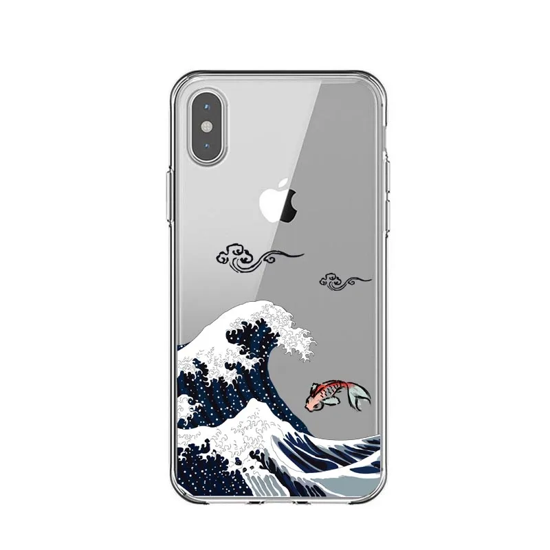 

The Great Wave off Kanagawa Phone Case For iphone 11 Pro Max 6 6S 7 8 plus X XS MAX XR 5s SE Japanese Sea Wave Ocean Cover Coque
