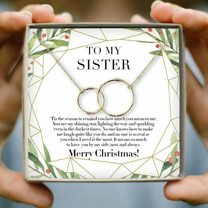 Цепочка с двойным кольцом для женщин и моих сестер | Украшения аксессуары