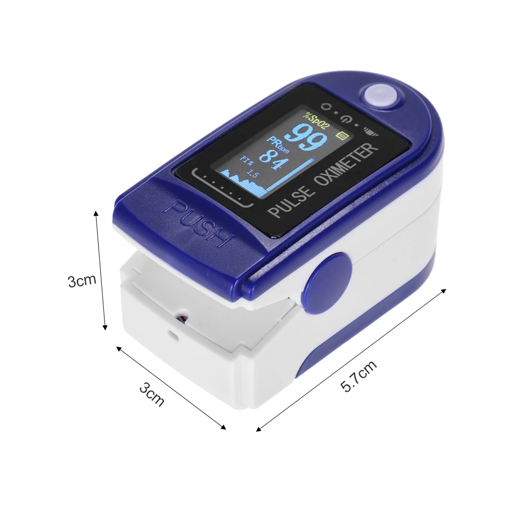 

CAREVAS Fingertip Pulse Oximeter Mini SpO2 Monitor Oxygen Saturation Monitor Pulse Rate Measuring Gauge Device with Lanyard