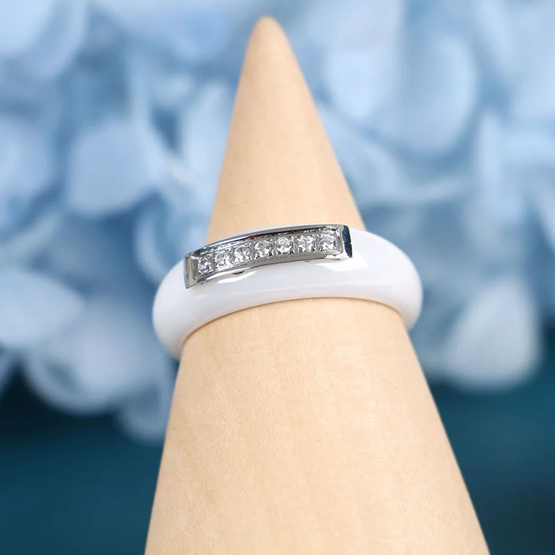 Женские керамические кольца и сережки-гвоздики наборы свадебных украшений для