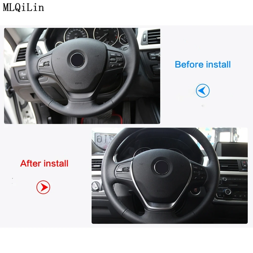 Декоративная декоративная накладка на руль хромированный АБС пластик для BMW 1 3