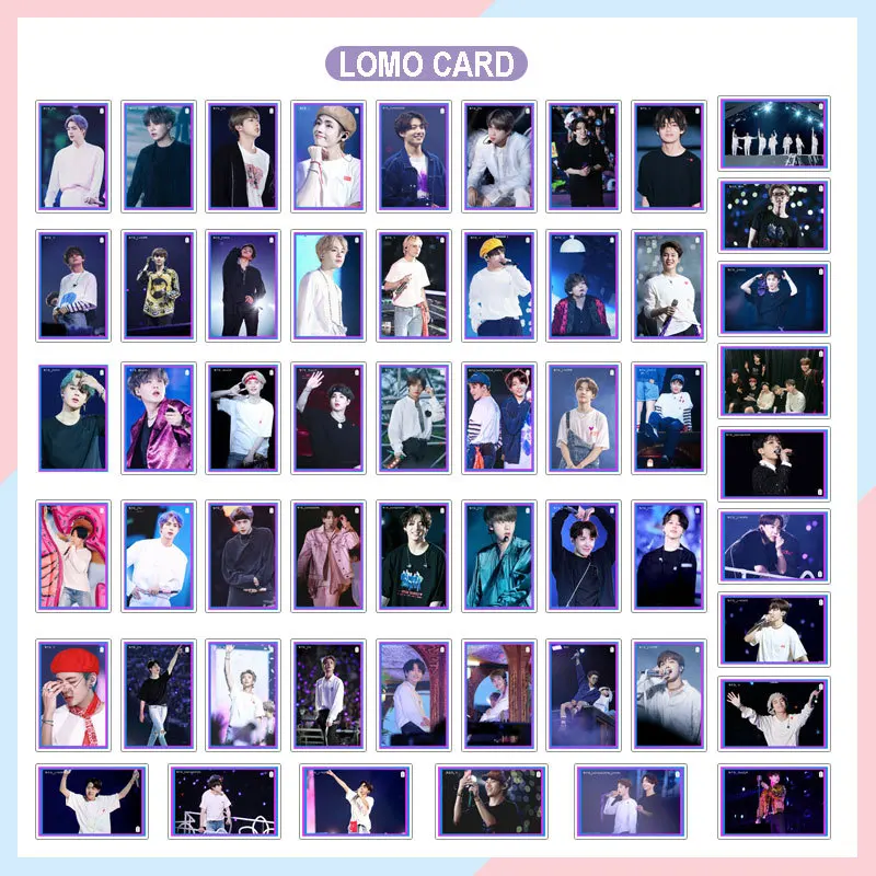 Южнокорейские группы K-POP Bangtan плакат LOVE Yourself Map of the Soul Persona плакаты LOMO Card PhotoCard wall