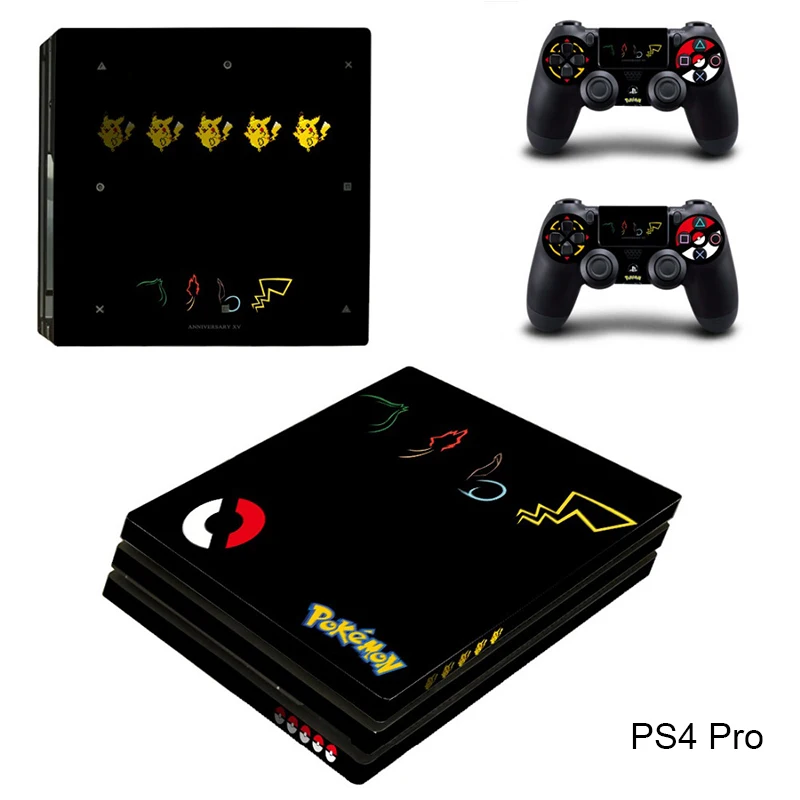 Pokemons юбилей ограниченная наклейка кожи для playstation 4 PS4/SLIM/PRO Контроллеры консоль Play Station 4 виниловые наклейки крышка - Цвет: YSP4P-0771
