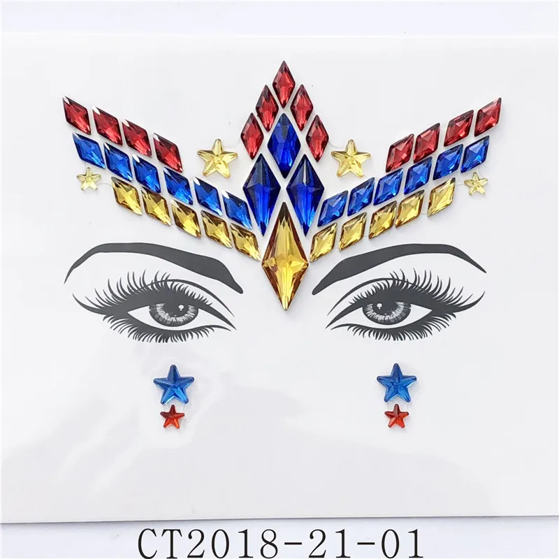 Зарубежные художественные стразы наклейка для лица дрель карандаш бровей сделай