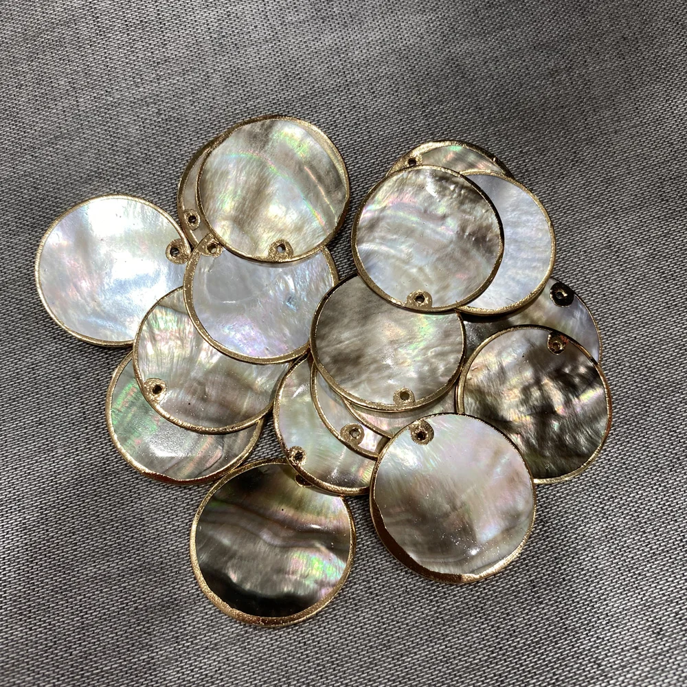 

2Pcs Pendant Accessories Wafer Black Shell Pendant Wholesale For Jewelry Making Necklace Earring Handiwork Sewing Accessory