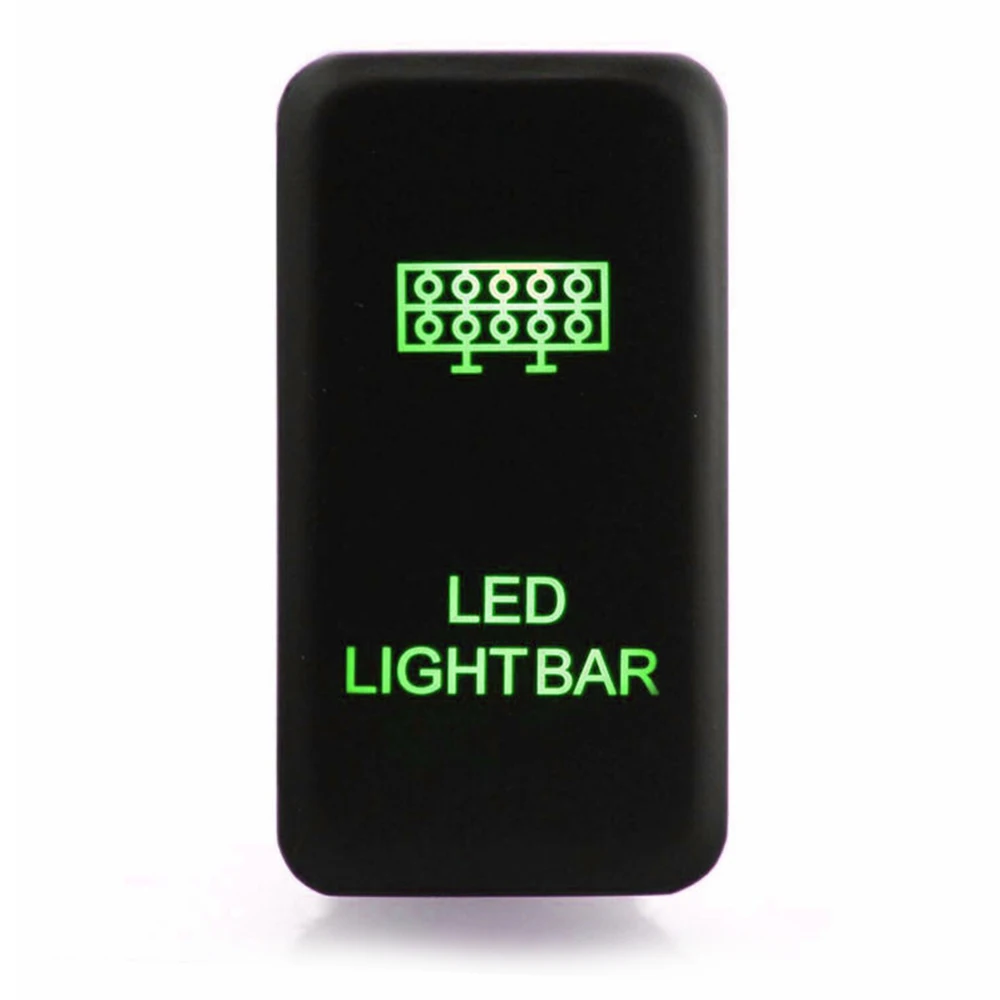 Высокое качество Зеленый светодиодный свет бар переключатель из черного