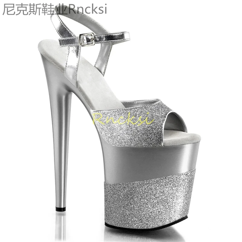 Сандалии Rncksi женские на очень высоком каблуке 20 см пикантная обувь для стриптиза