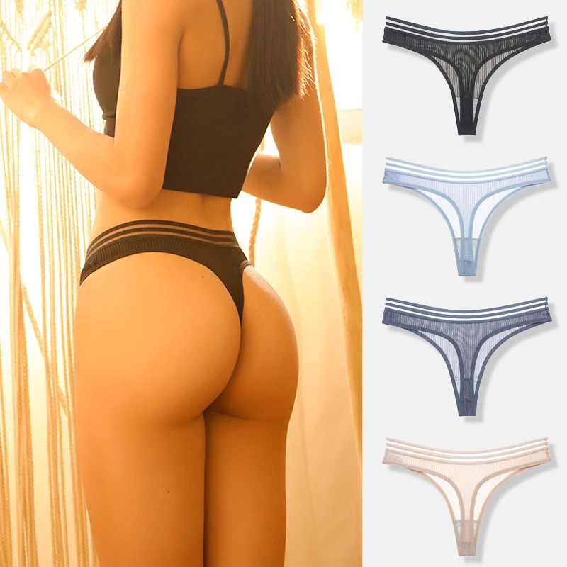 Женские Бесшовные трусы размера плюс сексуальные сетчатые прозрачные трусики