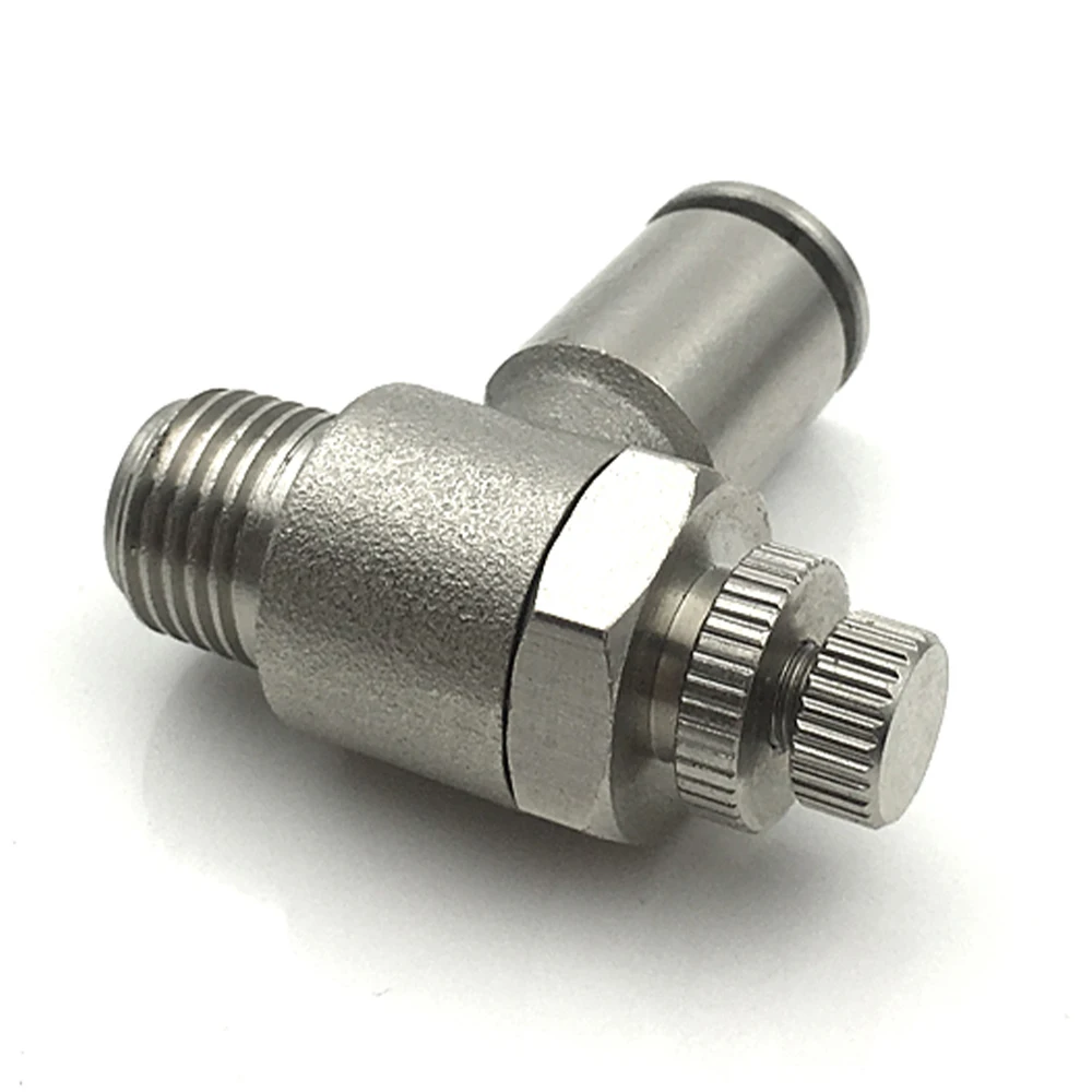 SL brass nickel-plated pneumatic quick coupling male thread air speed control valve acceleration 1/8 1/4 3/8 1/2 M5 | Обустройство